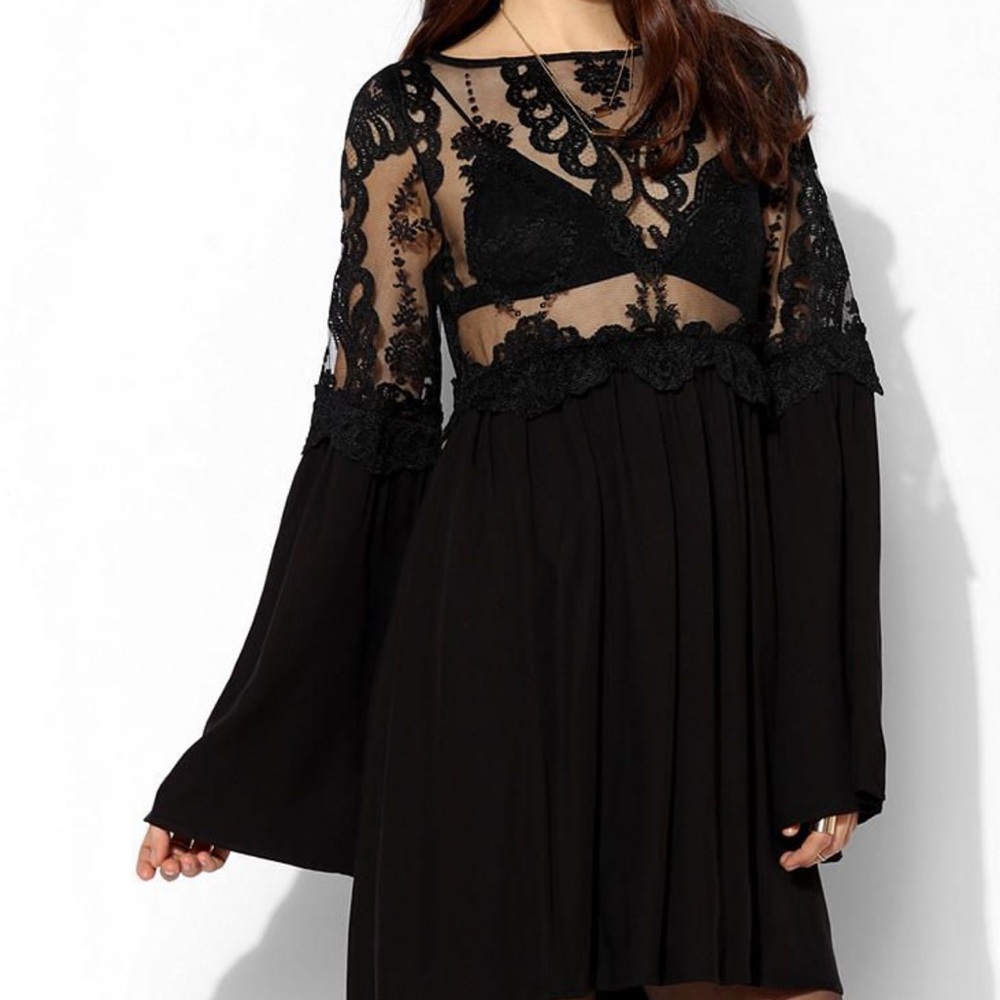 For Love & Lemons Isabella Bell Sleeve Dress